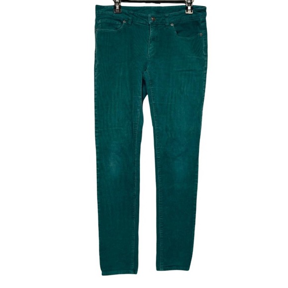 Patagonia Teal Green Corduroy Mid Rise Straight Leg Pants Size 30 / 10
